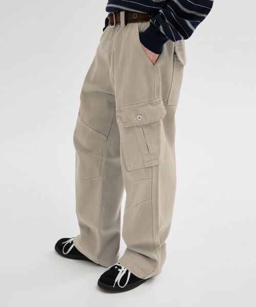 Order LEIRE Garment Dye Curved Cargo Pants [Light Beige] L26SPPA01604