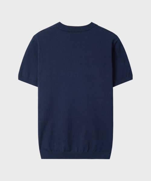 Lookbook LEIRE Muscle Fit Henley Short Sleeve Knit [Navy] L25SMKN00204