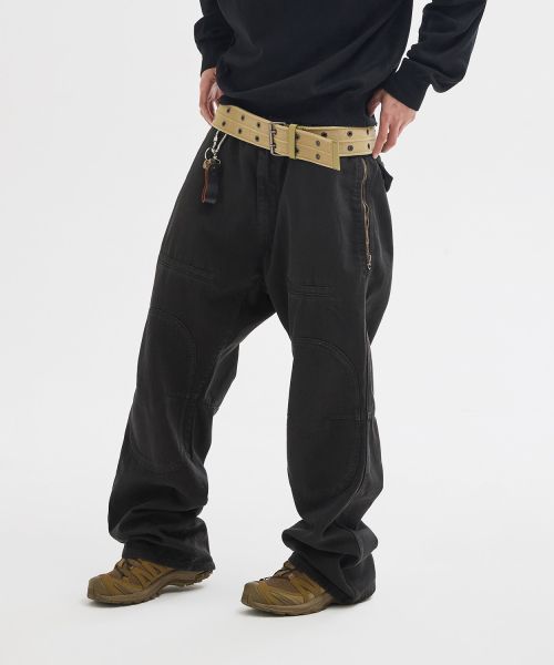 Order Leire Side Zipper Washed Cargo Pants [Black] L26SPPA022BK