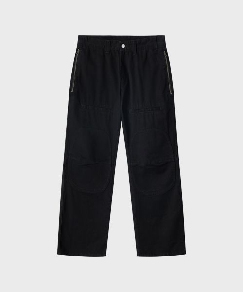 Cheap Leire Side Zipper Washed Cargo Pants [Black] L26SPPA022BK