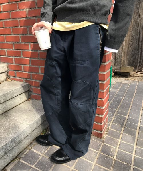 Leire Side Zipper Washed Cargo Pants [Navy] L26SPPA022NA
