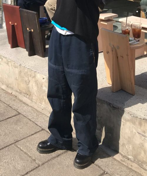 Order Leire Side Zipper Washed Cargo Pants [Navy] L26SPPA022NA