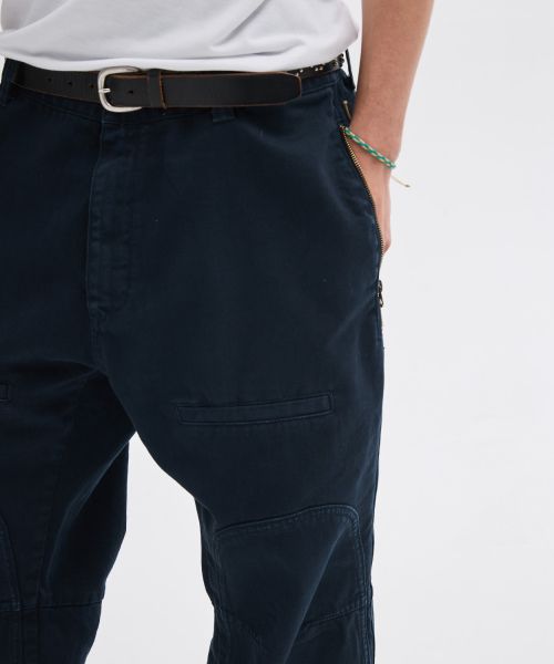 Lookbook Leire Side Zipper Washed Cargo Pants [Navy] L26SPPA022NA