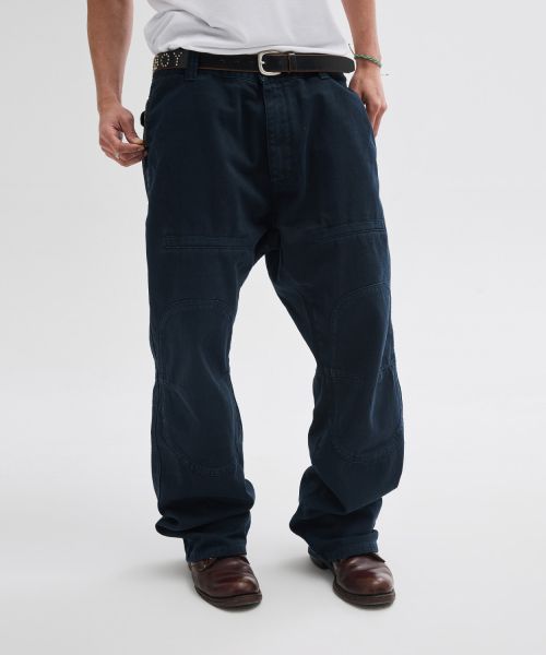 Sizing Leire Side Zipper Washed Cargo Pants [Navy] L26SPPA022NA