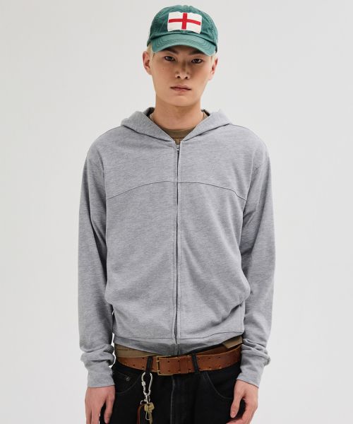 Order LEIRE Slim Fit Light Hooded Zip-Up [Gray] L26SPOU00104