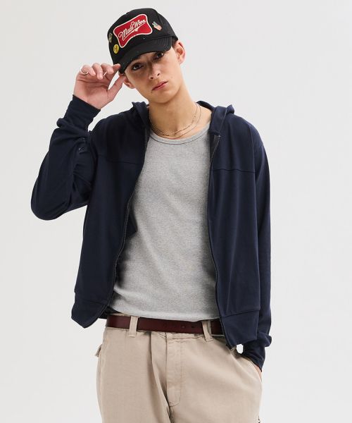 Lookbook Leire Slim Fit Light Hooded Zip-Up [Navy] L26SPOU00103