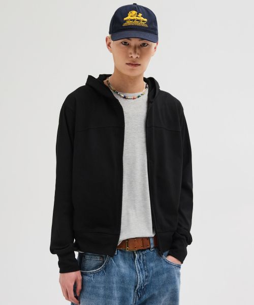 Order Leire Slim Fit Lightweight Hooded Zip-Up [Black] L26SPOU00101