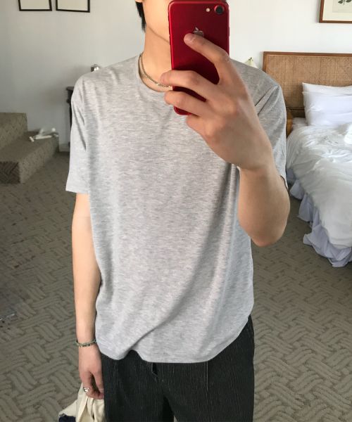 Order Leire Soft U-Neck Inner T-Shirt [Gray] L26SPTS01003