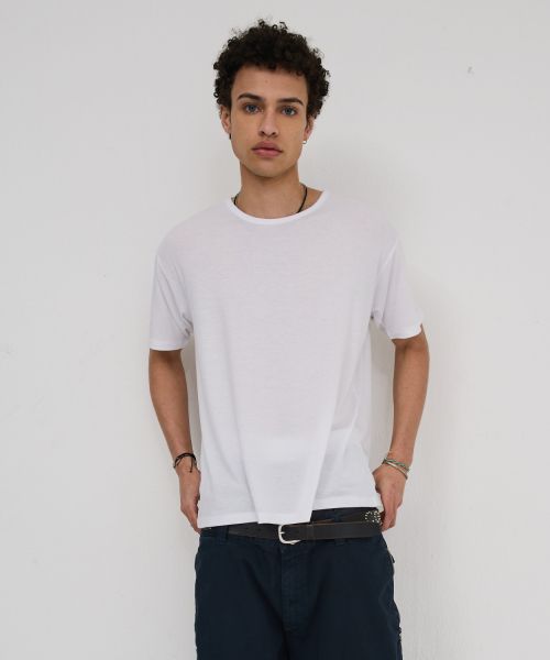 Shop Leire Soft U-Neck Inner T-Shirt [White] L26SPTS01004