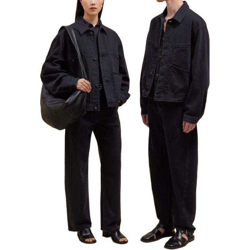 Lookbook Lemaire Jaket Pendek Empat Poket Hitam – Pakaian Kasual Musim Bunga/Luruh. OW1068LD1024BK879