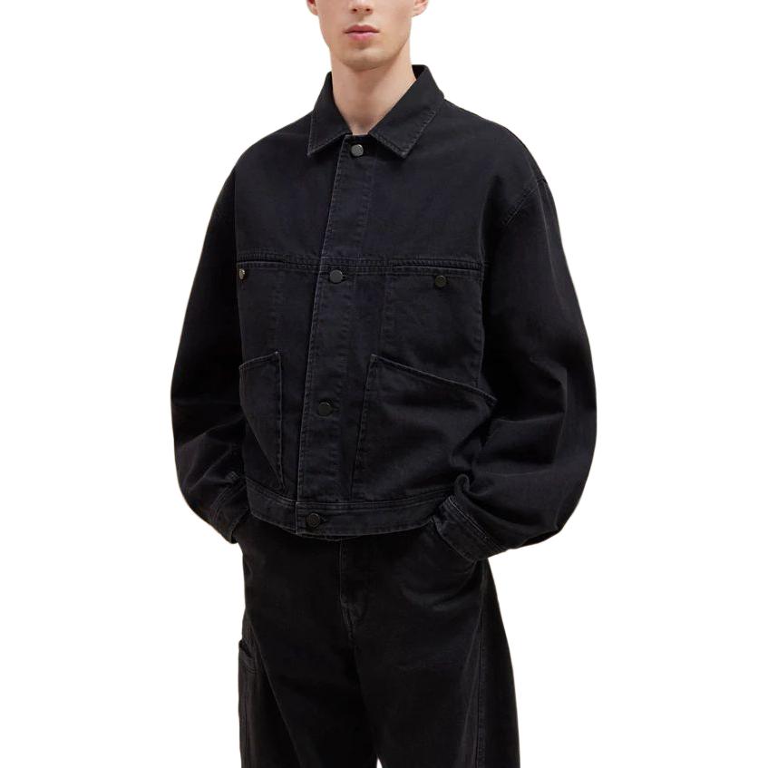 Details for Lemaire Jaket Pendek Empat Poket Hitam – Pakaian Kasual Musim Bunga/Luruh. OW1068LD1024BK879