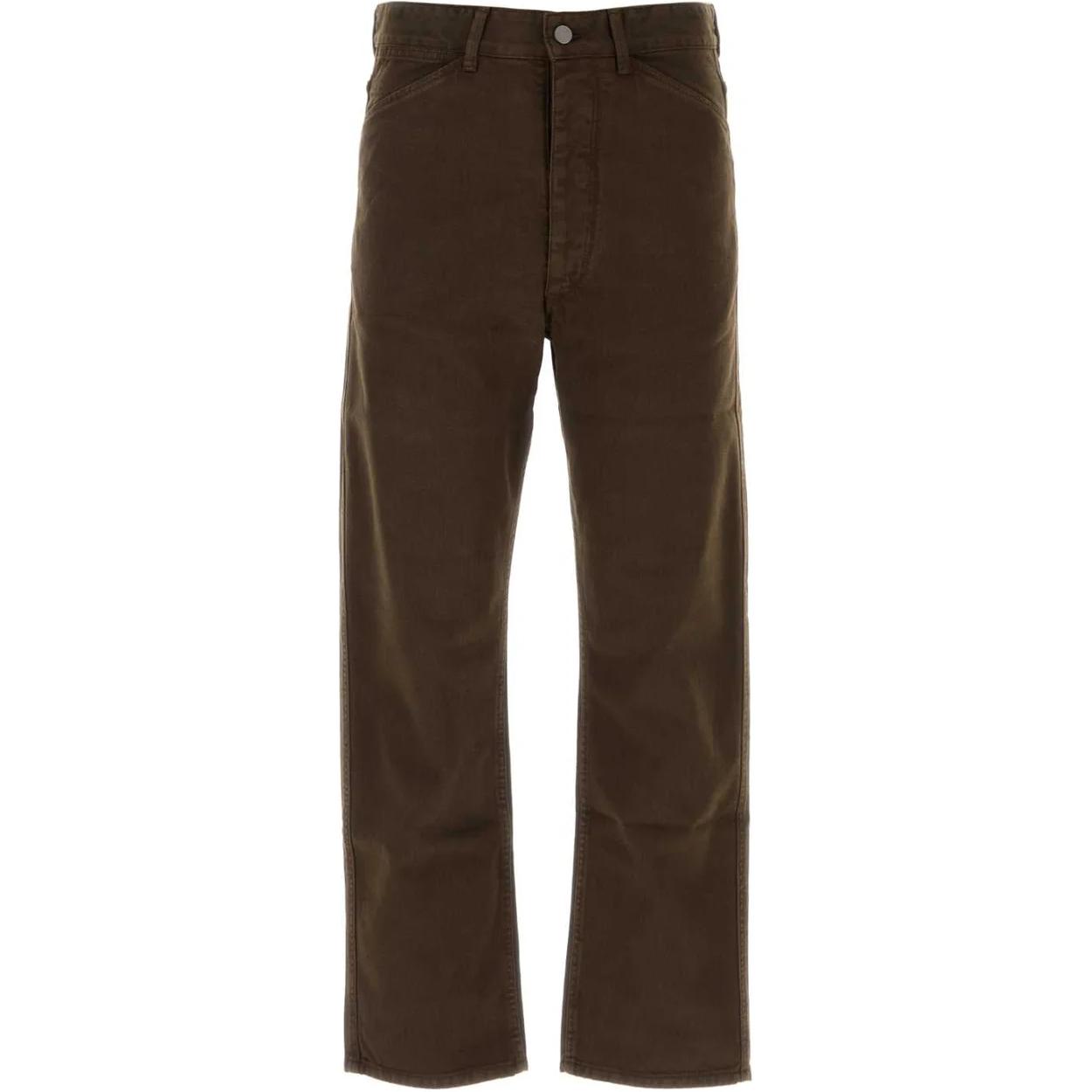 Lemaire  Brown Straight-Leg Mid-Rise Zipper Jeans. PA1055LD1001-BR495