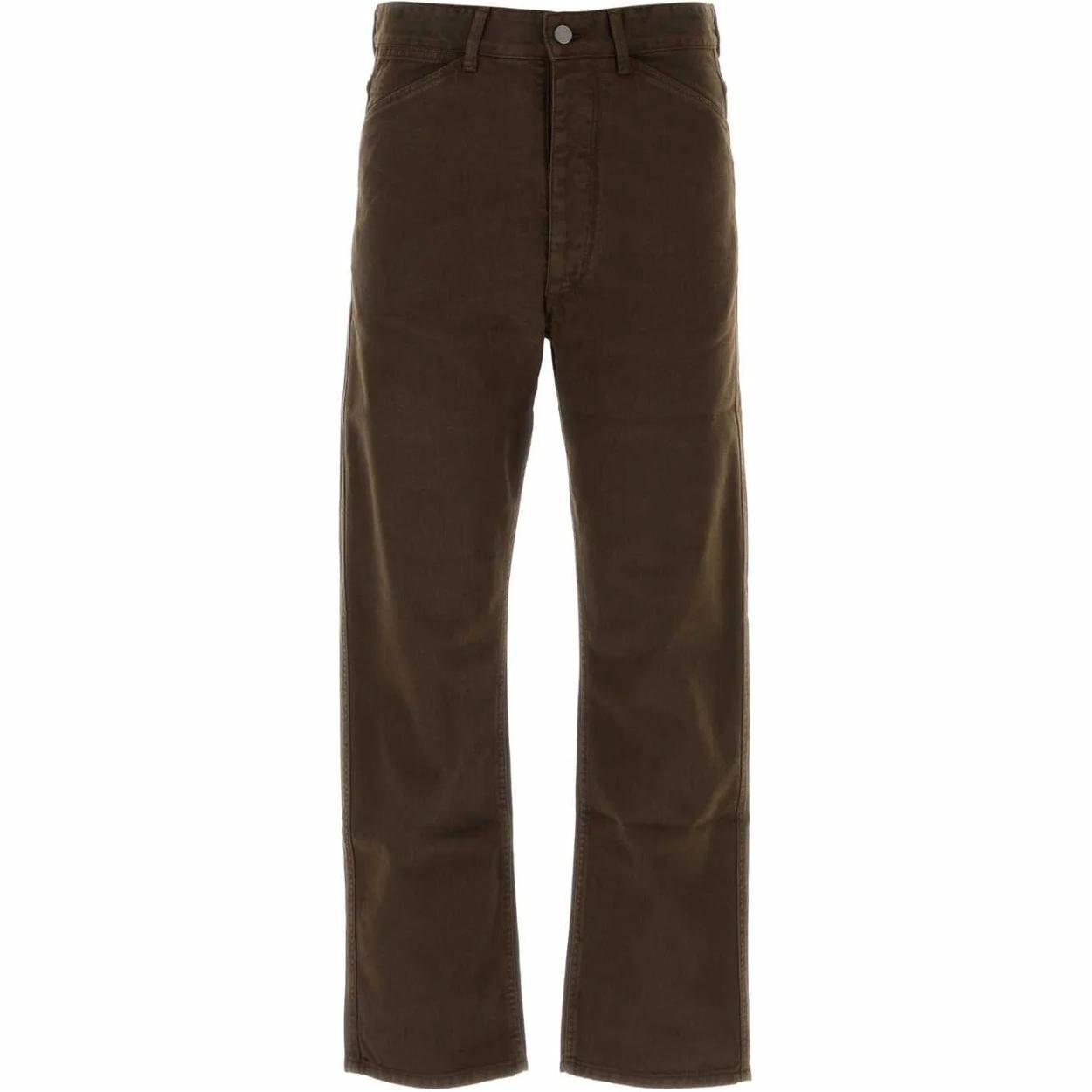 Order Lemaire Coklat Seluar Jeans Lurus Pertengahan Pinggang Dengan Zip. PA1055LD1001-BR495