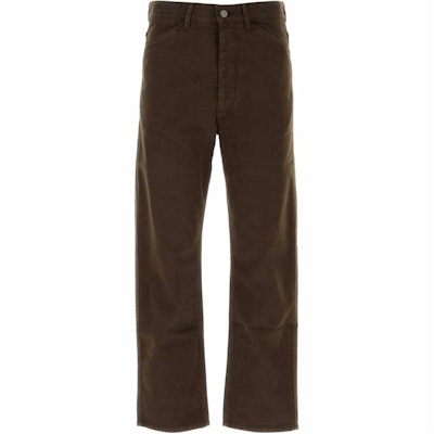 Lemaire Coklat Seluar Jeans Lurus Pertengahan Pinggang Dengan Zip. PA1055LD1001-BR495 Order Lemaire Coklat Seluar Jeans Lurus Pertengahan Pinggang Dengan Zip. PA1055LD1001-BR495