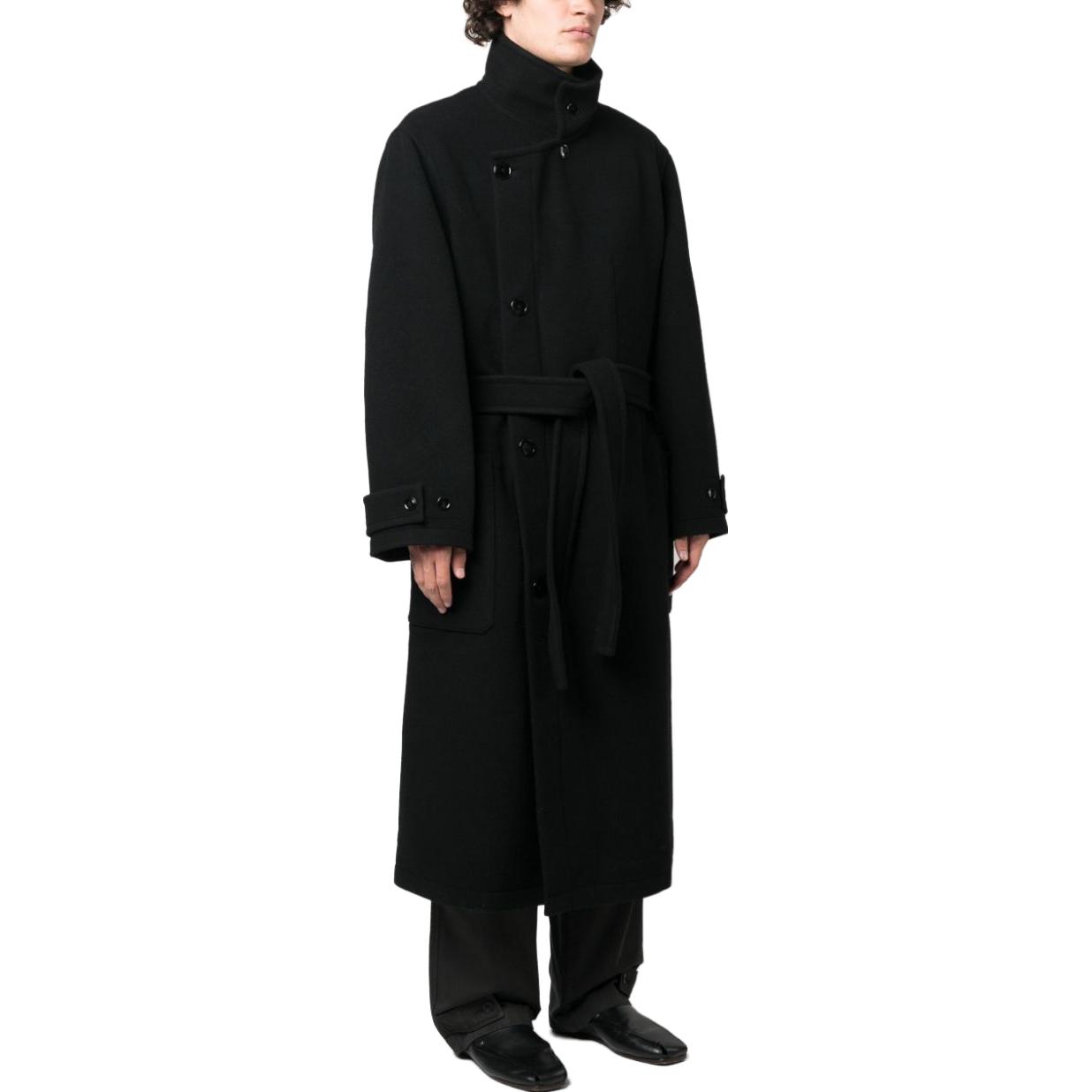 Purchase Lemaire 知性風格黑色長袖中長外套 CO1037LF1116-BK999