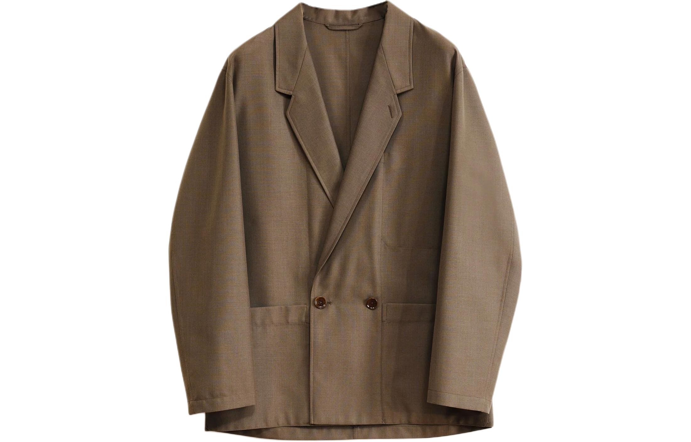 Lemaire  Khaki Double Breasted Workwear Jacket JA1042LF414MU065