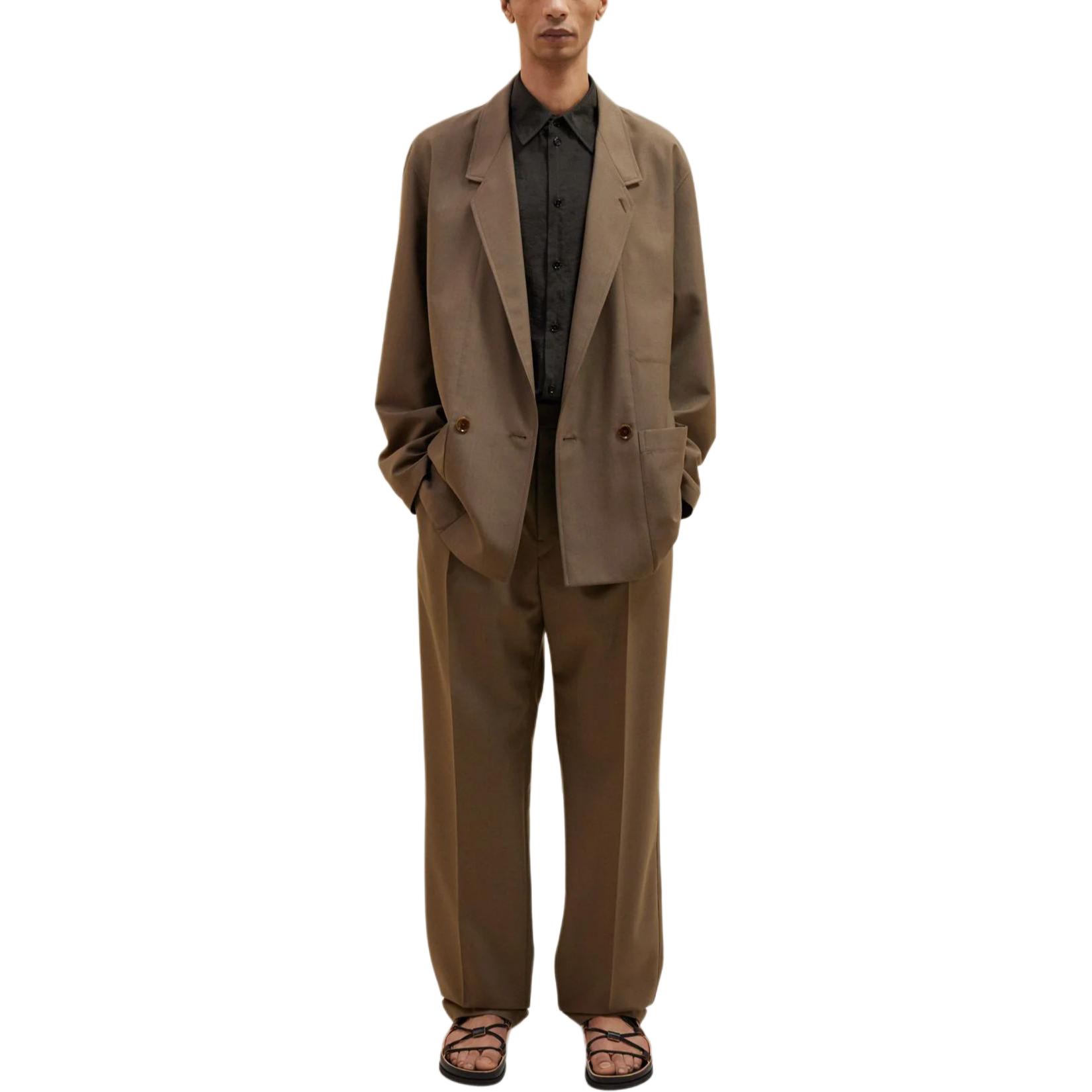 Lookbook Lemaire Jaket Kerja Hijau Zaitun Double Breasted JA1042LF414MU065