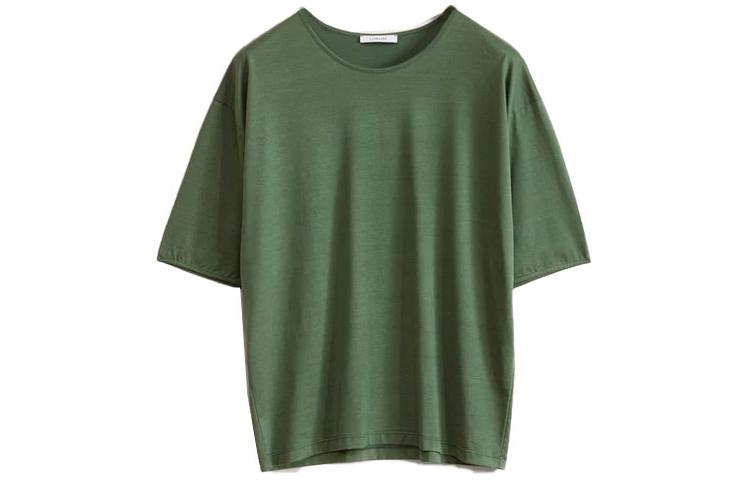 Lemaire  Relaxed Fit Crew Neck Short Sleeve T-Shirt Green. TO1231LJ1018-GR627