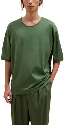 Lemaire 寬鬆版型圓領短袖T恤 綠色。 TO1231LJ1018-GR627 Shop Lemaire 寬鬆版型圓領短袖T恤 綠色。 TO1231LJ1018-GR627