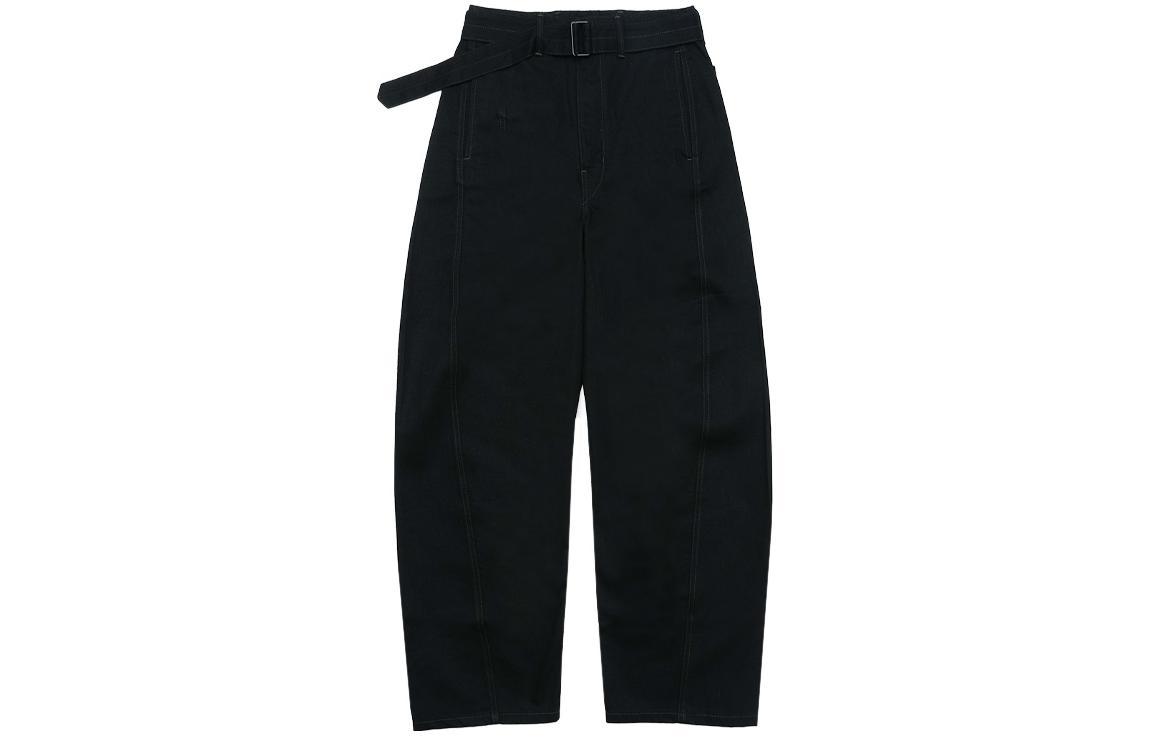 Lemaire  Relaxed Fit French Style Belted Trousers - Black (Fall/Winter). PA326LD1000999