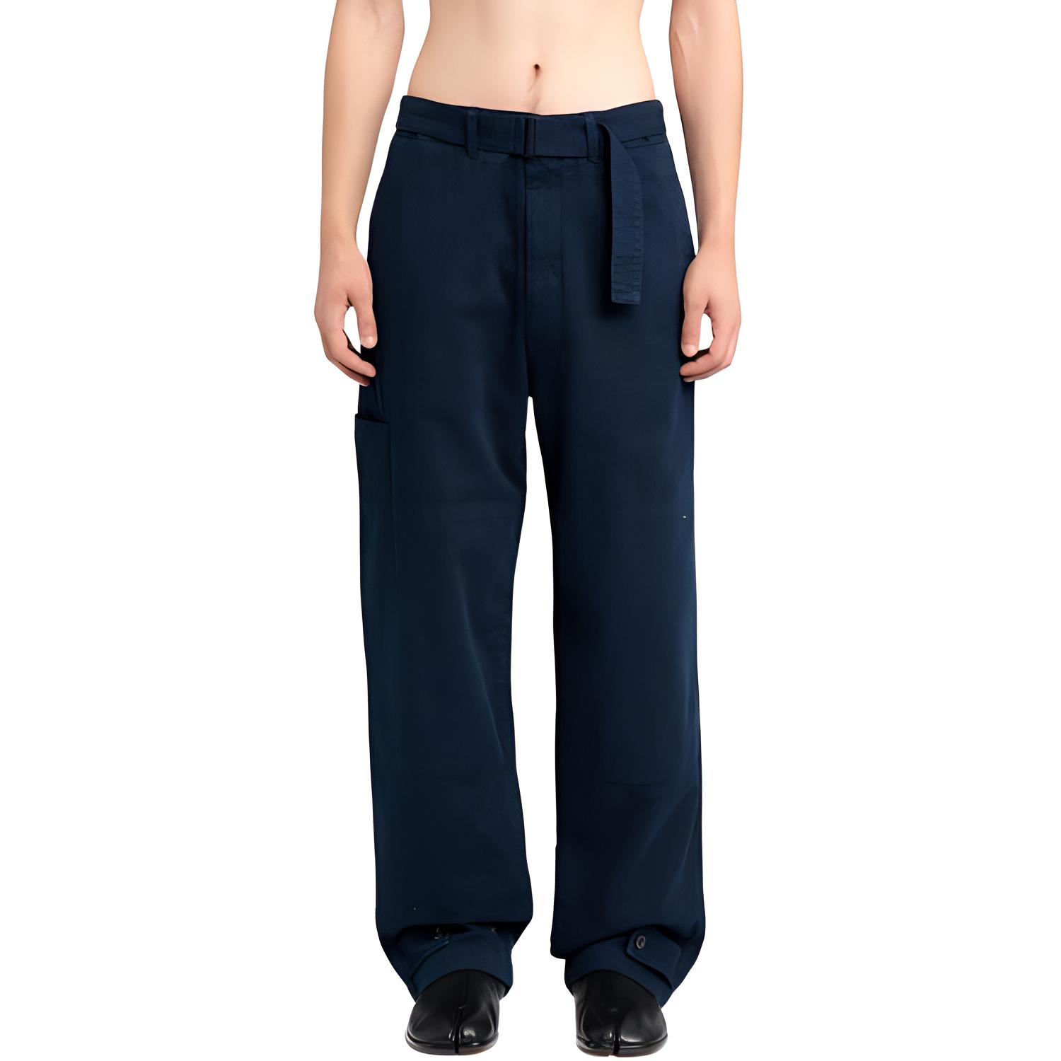 Lemaire  Relaxed Fit Tie-Ankle Trousers Casual Pants Dark Blue Spring/Fall PA1050LD1002BL800