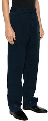 Lemaire 寬鬆綁帶腳踝休閒長褲 深藍色 春秋款式 PA1050LD1002BL800 Purchase Lemaire 寬鬆綁帶腳踝休閒長褲 深藍色 春秋款式 PA1050LD1002BL800