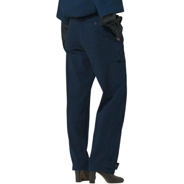 Details for Lemaire 寬鬆綁帶腳踝休閒長褲 深藍色 春秋款式 PA1050LD1002BL800