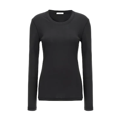 Lemaire Solid Black Crewneck Long Sleeve T-Shirt TO1319LJ1016-BK998