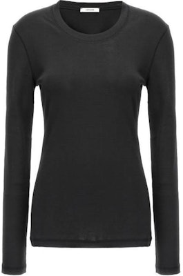 Lemaire Baju Hitam Crewneck Lengan Panjang TO1319LJ1016-BK998 Order Lemaire Baju Hitam Crewneck Lengan Panjang TO1319LJ1016-BK998