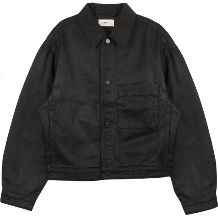 Lemaire Black Loose Fit Single-Breasted Long Sleeve Jacket OW1076LD1014BR441