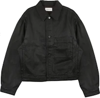 Lemaire Black Loose Fit Single-Breasted Long Sleeve Jacket OW1076LD1014BR441 Lemaire Black Loose Fit Single-Breasted Long Sleeve Jacket OW1076LD1014BR441