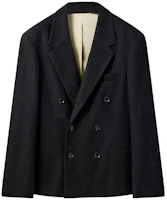Lemaire Boxy Double Breasted Jacket Black Solid Long Sleeve Blazer JA1020LF1108BK994 Lemaire Boxy Double Breasted Jacket Black Solid Long Sleeve Blazer JA1020LF1108BK994