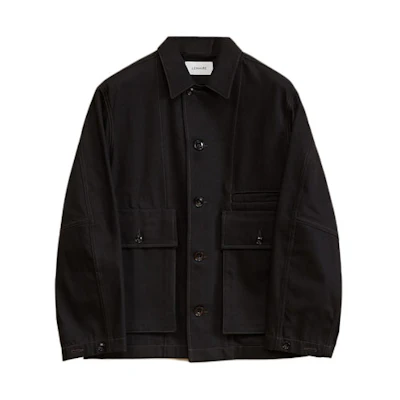 Lemaire Boxy Jacket Black - Minimalist Collar Casual Unisex Jacket for Spring/Fall OW306LD1000BK999