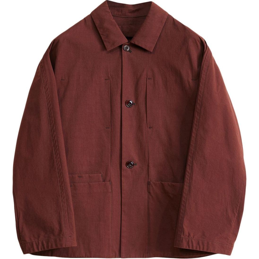 Lemaire Brown Single-Breasted Collared Long-Sleeve Jacket OW1075LF1220-BR401