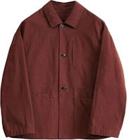 Lemaire Brown Single-Breasted Collared Long-Sleeve Jacket OW1075LF1220-BR401 Lemaire Brown Single-Breasted Collared Long-Sleeve Jacket OW1075LF1220-BR401