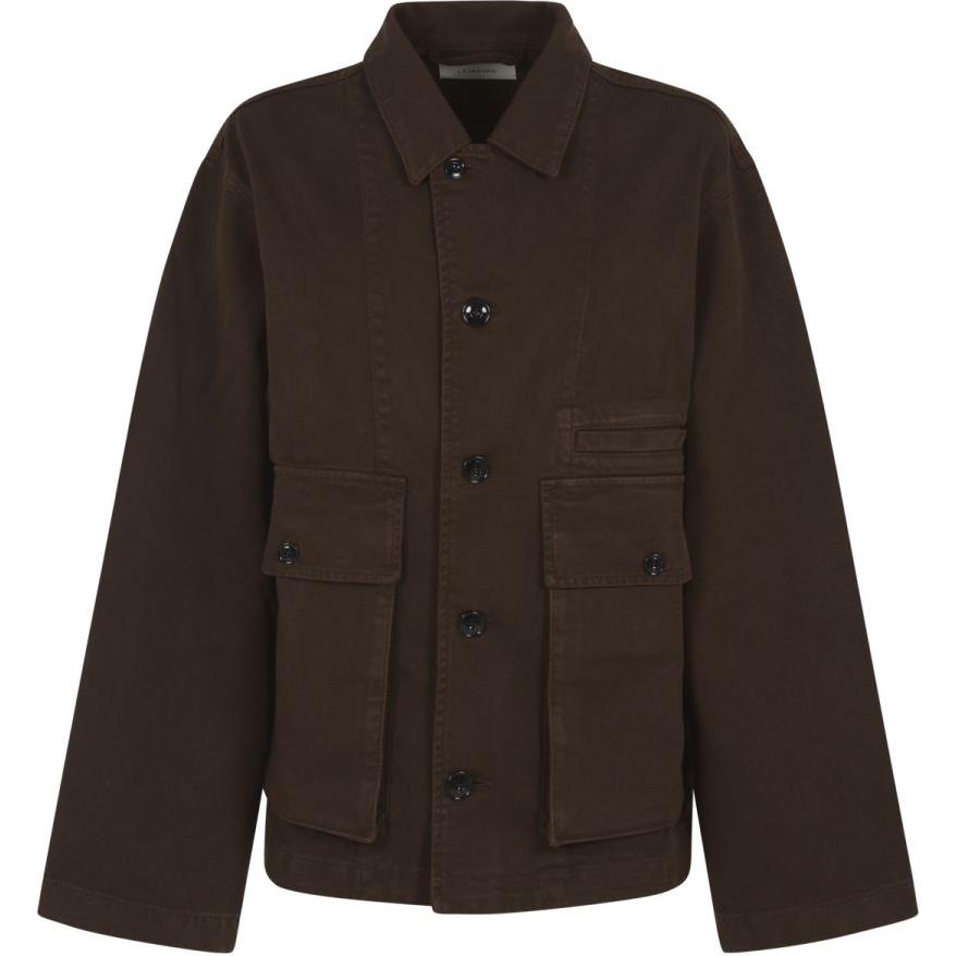 Lemaire Brown Solid Color Single-Breasted Loose Fit Jacket OW306LD1001BR495