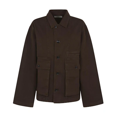 Lemaire Brown Solid Color Single-Breasted Loose Fit Jacket OW306LD1001BR495