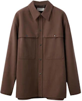 Lemaire Buttoned Solid Color Polo Collar Jacket Brown () OW1026LF1108BR440 Lemaire Buttoned Solid Color Polo Collar Jacket Brown () OW1026LF1108BR440