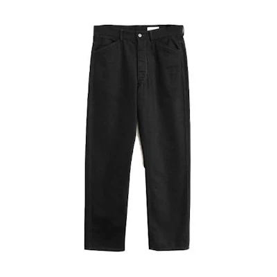 Lemaire Curved 5 Pocket Pants Black Casual Vintage Button Trousers. PA1055LD1004BK999