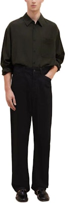 Seluar Lemaire Curved 5 Pocket Hitam Kasual Vintage Butang. PA1055LD1004BK999 Lookbook Seluar Lemaire Curved 5 Pocket Hitam Kasual Vintage Butang. PA1055LD1004BK999