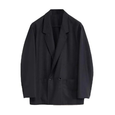 Lemaire Double Breasted Workwear Jacket Deep Blue Casual Outerwear JA1042LF414-MU066
