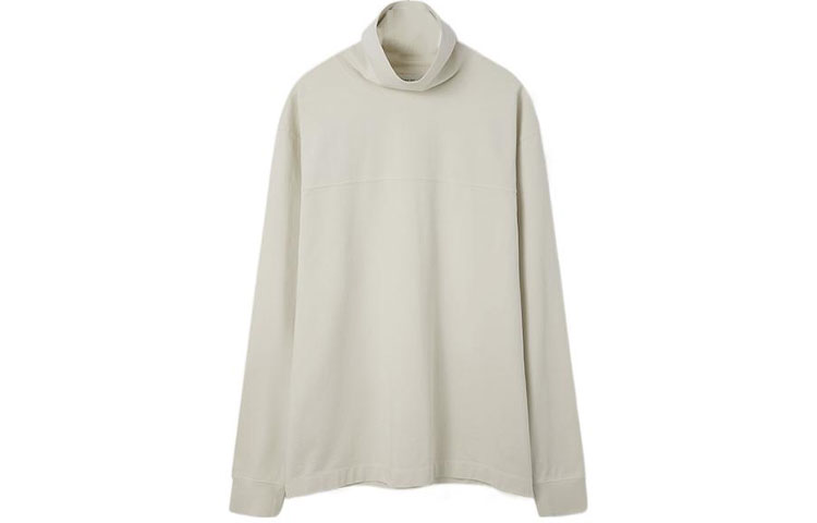 Lemaire FW22 Ivory White High-Neck Pullover Knit Sweatshirt JE313LJ090WH015