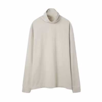Lemaire FW22 Ivory White High-Neck Pullover Knit Sweatshirt JE313LJ090WH015