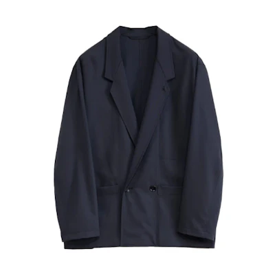 Lemaire FW23 Single-Breasted Collared Long-Sleeve Jacket Black JA1042LF1210BK995