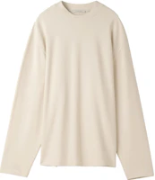 Lemaire FW23 Unisex Cream White Solid Color Crewneck Long Sleeve Sweatshirt TO1032LJ1001WH001 Lemaire FW23 Unisex Cream White Solid Color Crewneck Long Sleeve Sweatshirt TO1032LJ1001WH001