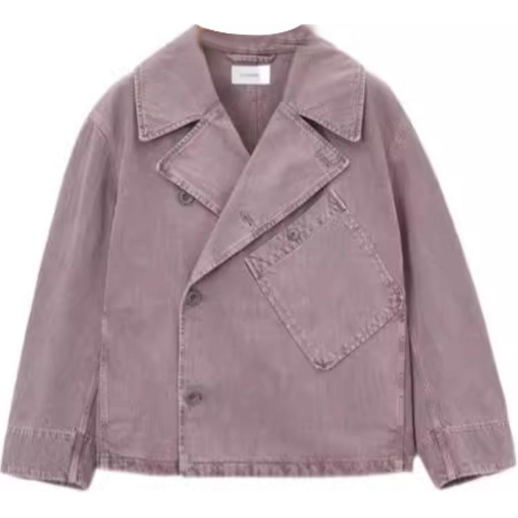 Lemaire Grey Solid Long-Sleeve Button-Up Jacket OW334LD1017-PU814