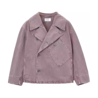 Lemaire Grey Solid Long-Sleeve Button-Up Jacket OW334LD1017-PU814