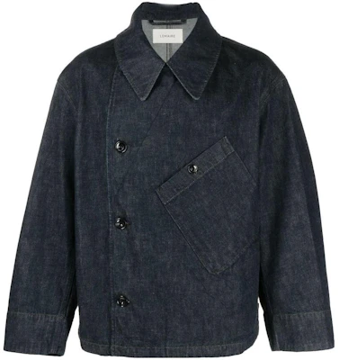 Lemaire 靛藍雙排扣丹寧襯衫外套 寬鬆版型 OW334LD068BL-760 Buy Lemaire 靛藍雙排扣丹寧襯衫外套 寬鬆版型 OW334LD068BL-760