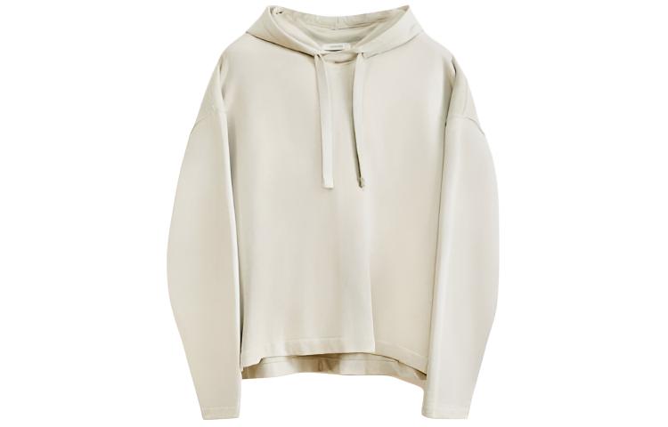 Lemaire Minimal Hoodie Casual Long Sleeve Pullover in Frankincense White TO1172LJ1012BG200