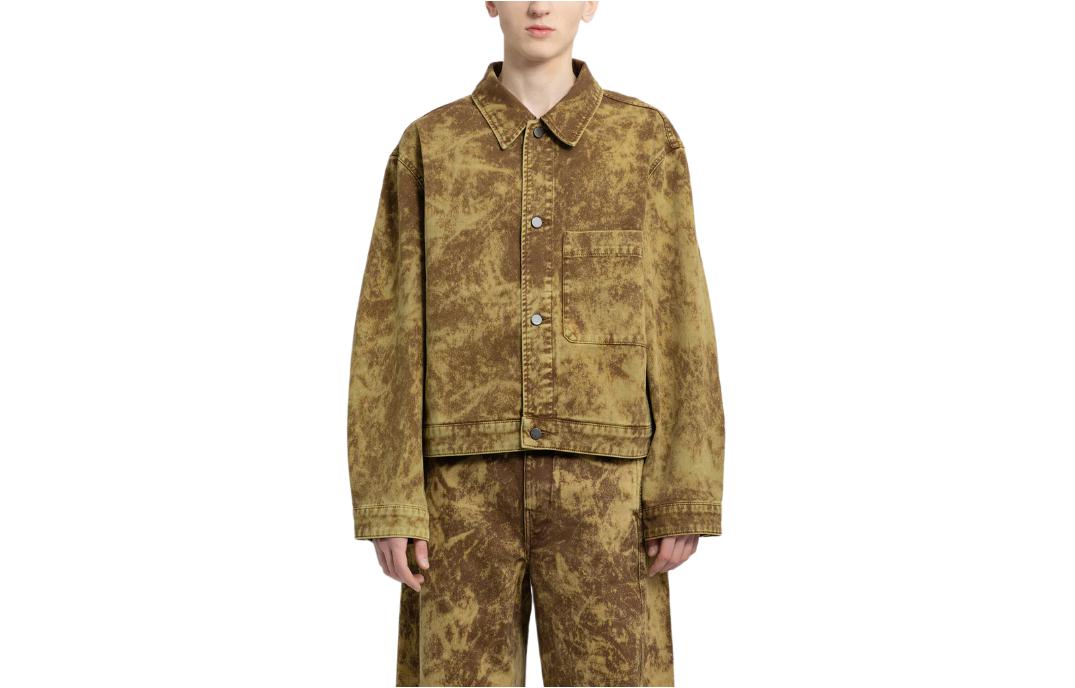 Lemaire Oversized Single-Breasted Jacket in Bronze OW1076LD1011BR398